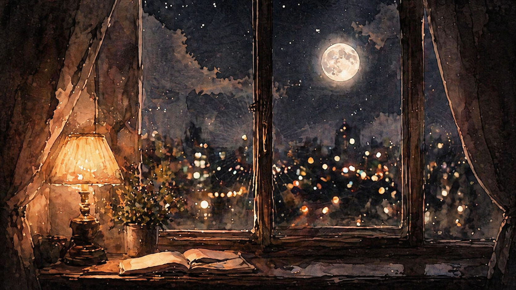 moonlight through a window